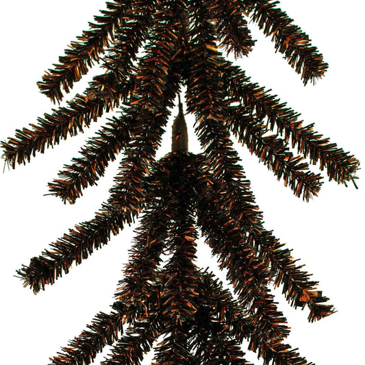 SPOOKY ORANGE & BLACK 1IN FIREWORK TINSEL HALLOWEEN GARLAND