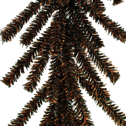 SPOOKY ORANGE & BLACK 1IN FIREWORK TINSEL HALLOWEEN GARLAND