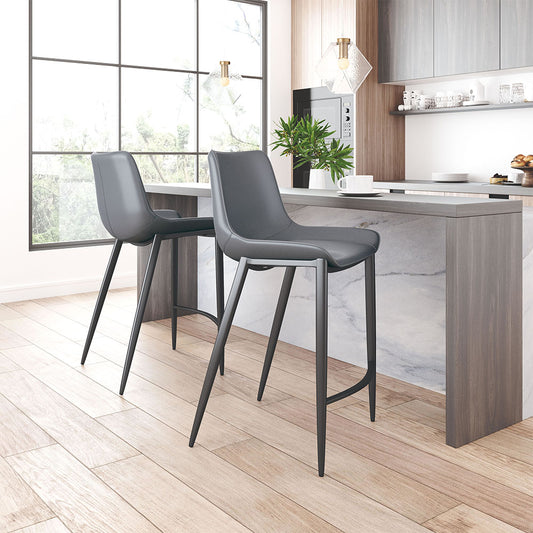 MAGNUS BARSTOOL DARK GRAY & BLACK