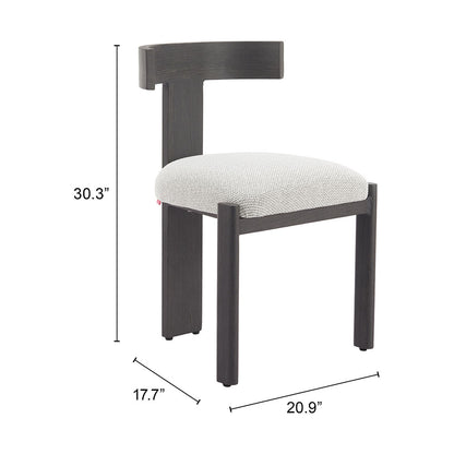 TIANA DINING CHAIR BLACK & BEIGE