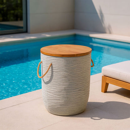 BIBAN SIDE TABLE NATURAL & GRAY