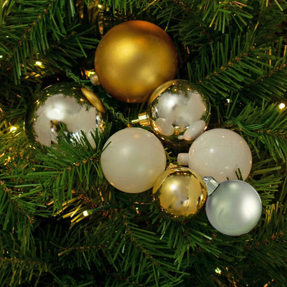 THE SHINY GOLD, SILVER AND WHITE BALL CLUSTER