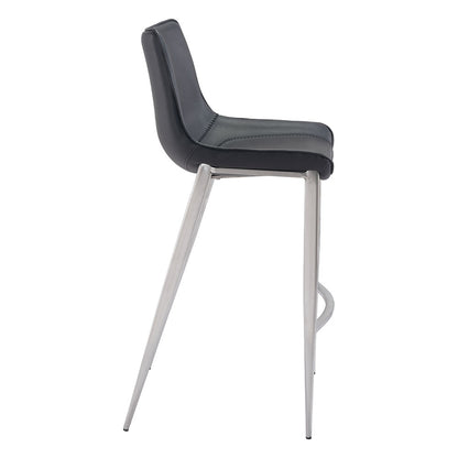MAGNUS BARSTOOL BLACK & SILVER