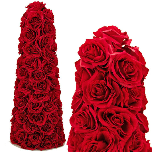 VALENTINE'S DAY RED ROSEBUD CONE TREE