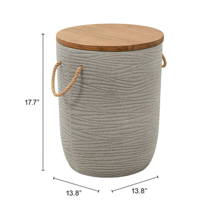 BIBAN SIDE TABLE NATURAL & GRAY
