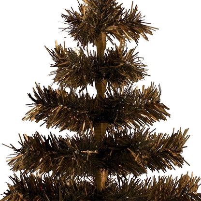VINTAGE COPPER TINSEL CHRISTMAS TREE