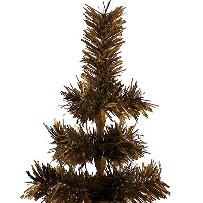 VINTAGE COPPER TINSEL CHRISTMAS TREE