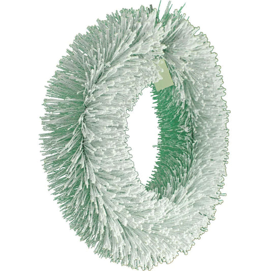 VINTAGE FLOCKED PINE NEEDLE WREATH - 20IN