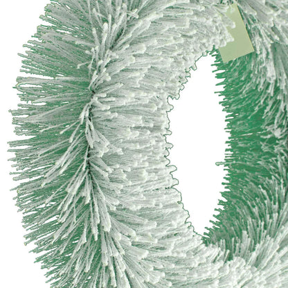 VINTAGE FLOCKED PINE NEEDLE WREATH - 20IN