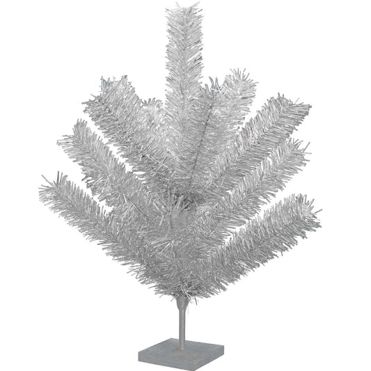 VINTAGE SILVER TINSEL BRANCH TREE