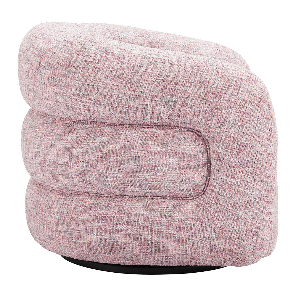REFINE SWIVEL CHAIR PINK TWEED