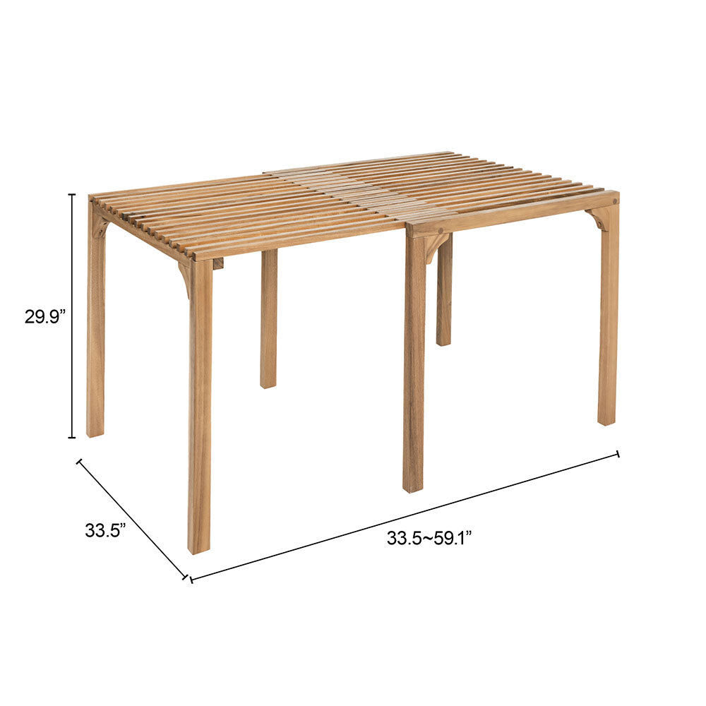 RIVIERA EXTENDABLE DINING TABLE NATURAL
