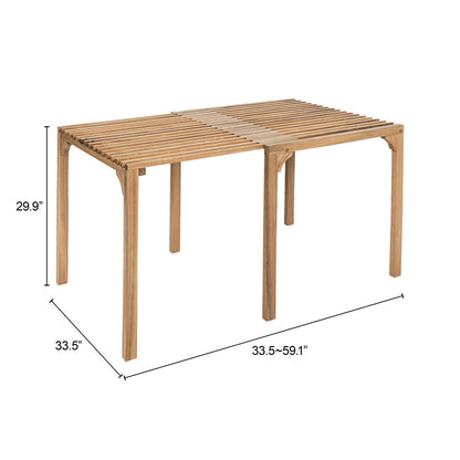 RIVIERA EXTENDABLE DINING TABLE NATURAL