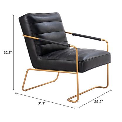 DALLAS ACCENT CHAIR VINTAGE BLACK