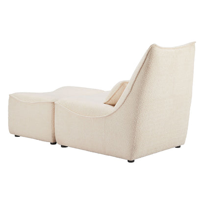 PREDA LOUNGE CHAIR  & OTTOMAN LVORY