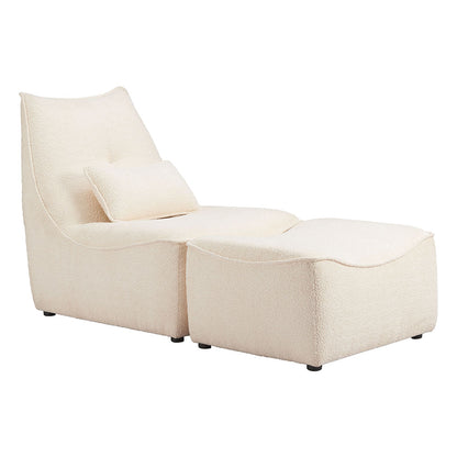 PREDA LOUNGE CHAIR  & OTTOMAN LVORY