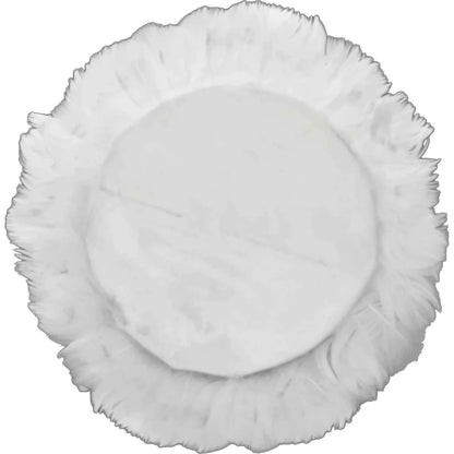 WHITE GOOSE FEATHER CHRISTMAS TREE CONE