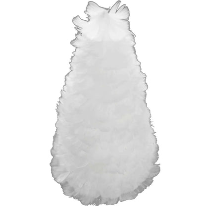 WHITE GOOSE FEATHER CHRISTMAS TREE CONE