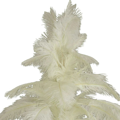 WHITE OSTRICH FEATHER CHRISTMAS TREE