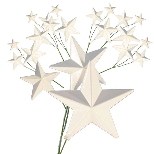 WHITE STAR PICK ORNAMENTS