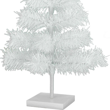 WHITE TINSEL CHRISTMAS TREE