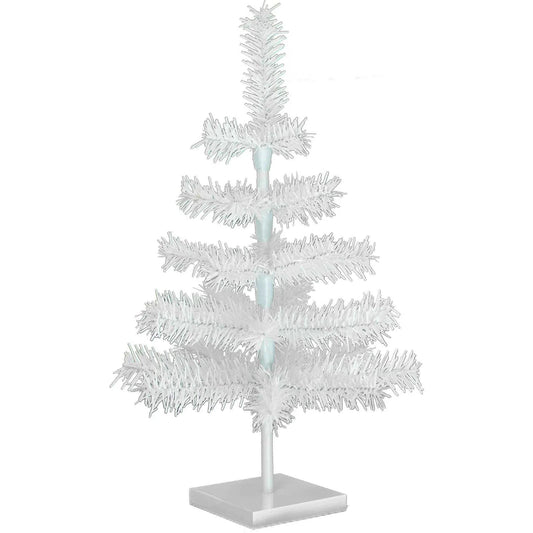 WHITE TINSEL CHRISTMAS TREE