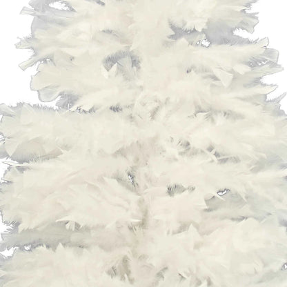 WHITE TURKEY FEATHER CHRISTMAS TREE