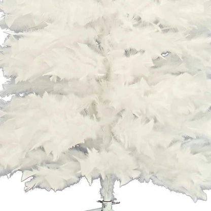 WHITE TURKEY FEATHER CHRISTMAS TREE