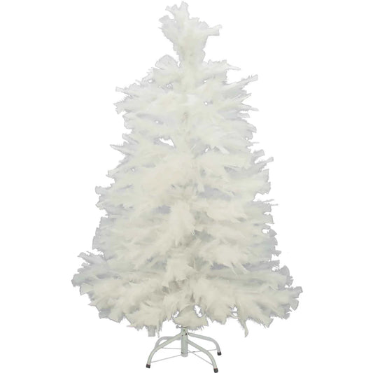 WHITE TURKEY FEATHER CHRISTMAS TREE