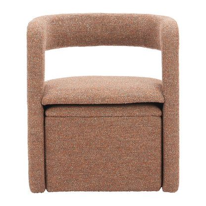 ATRIA ACCENT CHAIR & OTTOMAN TAWNY BROWN