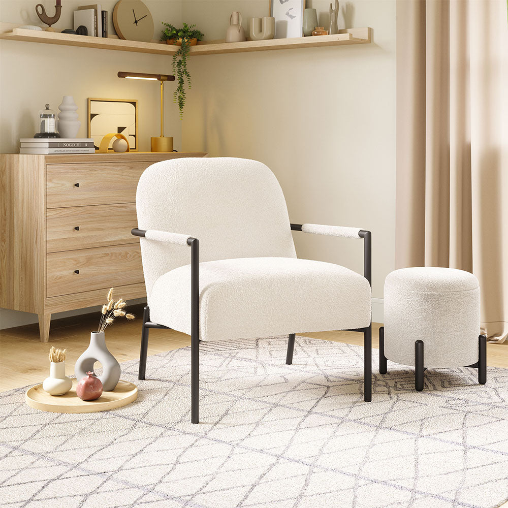 CHICAGO ACCENT CHAIR LVORY