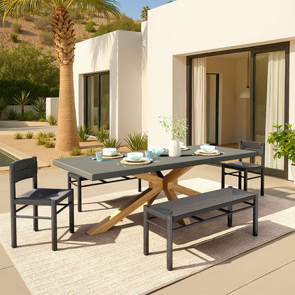 SUAN RECTANGULAR DINING TABLE GRAY