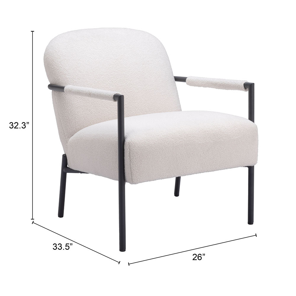CHICAGO ACCENT CHAIR LVORY