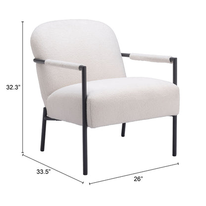 CHICAGO ACCENT CHAIR LVORY